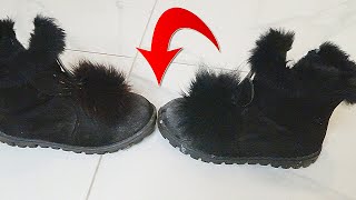 Как Почистить Замшевую Обувь От Соли  - 2 Способа//Как Ухаживать За Обувью Из Замши И Нубука