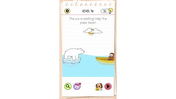 "The ice is melting help the polar bear" Brain Test All-Star Level 70 Guide