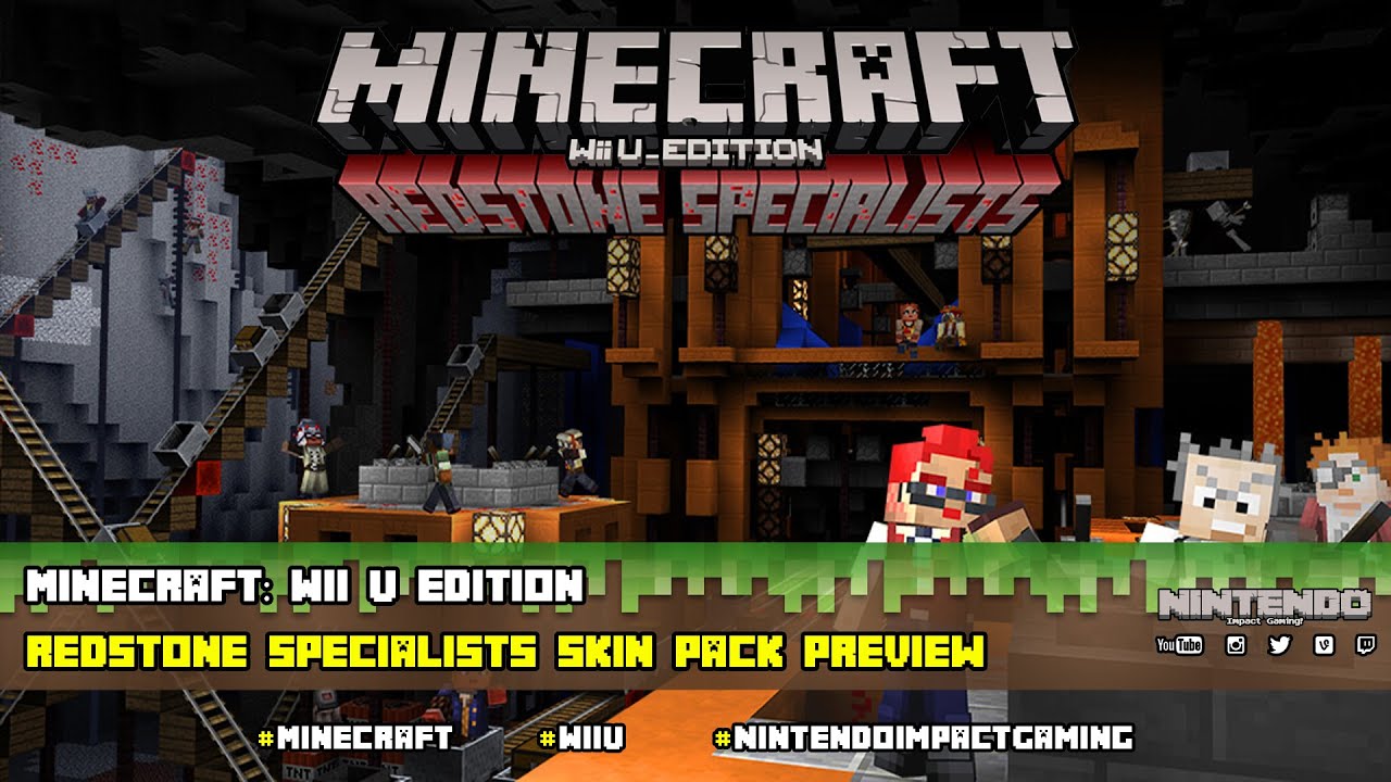 Minecraft Wii U Edition Redstone Specialists Skin Pack Preview Youtube