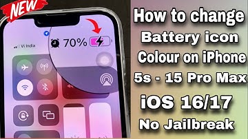 How to change Battery 🔋 icon colour on iPhone 7p - 15 Pro Max iOS 16/17 | All devices No Jailbreak