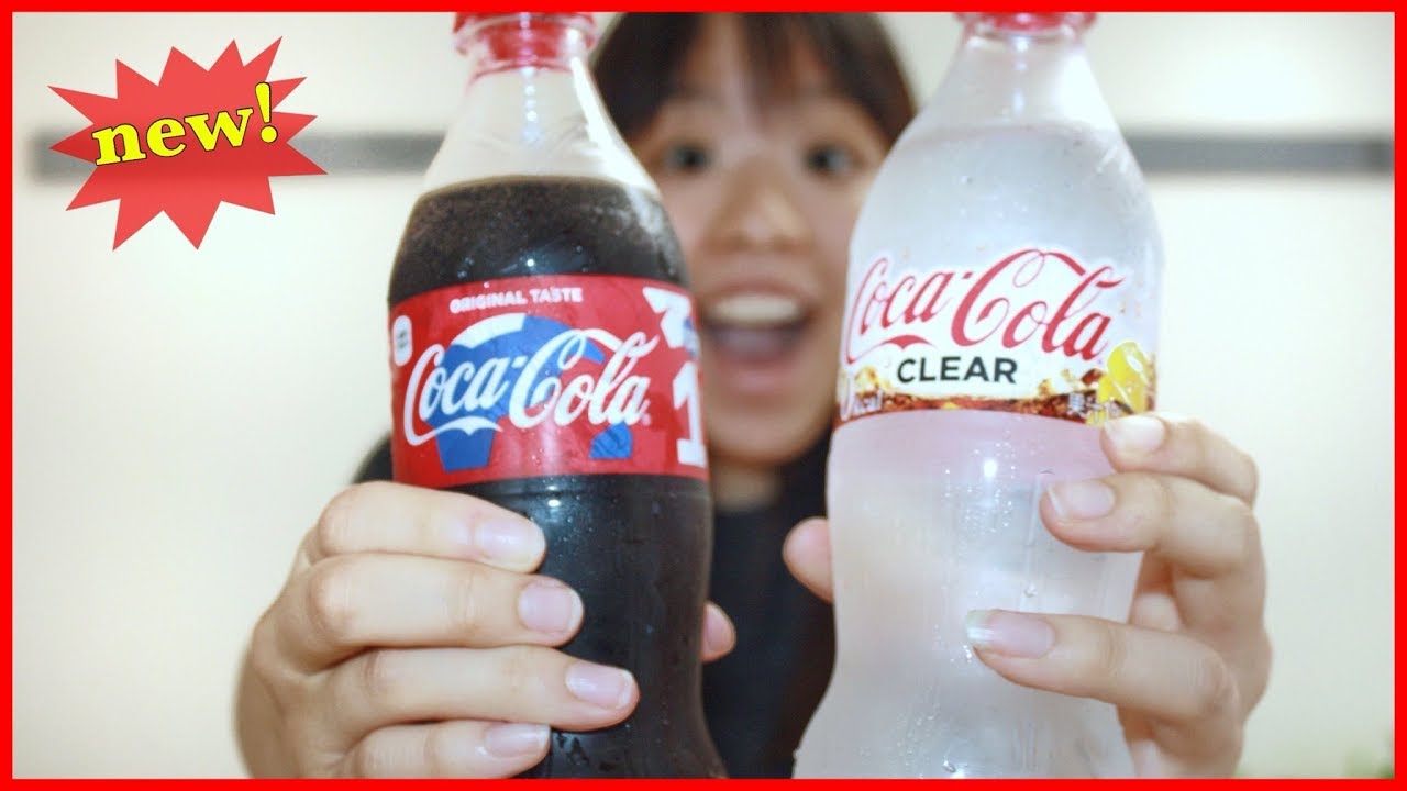 I tried Clear Coca Cola TASTE TEST 💦 Japan exclusive Transparent Coke - YouTube