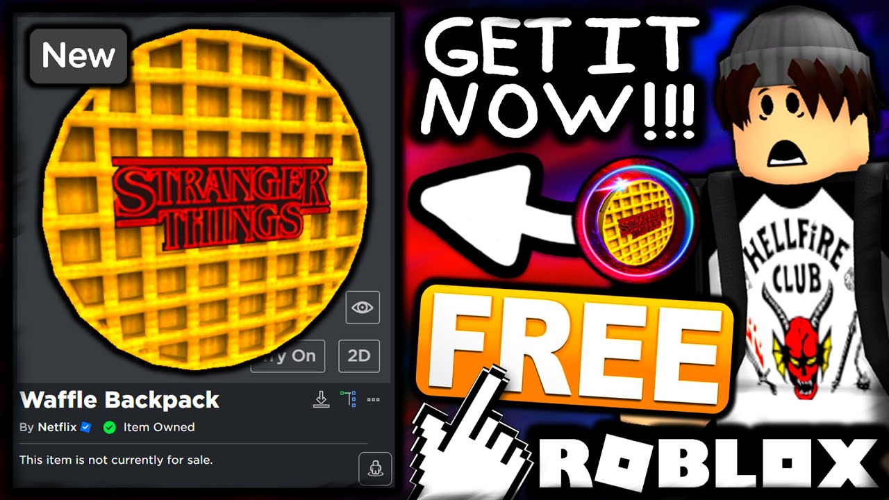 FREE ACCESSORY! HOW TO GET Waffle Backpack! (ROBLOX Countdown to Stranger  Things Day EVENT!) 