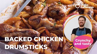 BAKED CHICKEN DRUMSTICKS🍗🥔 -  CRUNCHY outside and TENDER inside! by Giallozafferano Italian Recipes 892 views 1 day ago 1 minute, 35 seconds