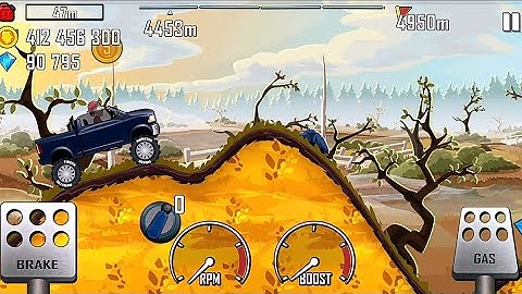 Hill Climb Racing: Super Diesel 4x4 on Bogland 4453m (New Record!)