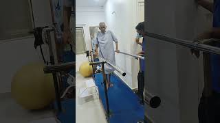 Parallel bar gait training to improve balancing #curerehab #hyderabadrehab