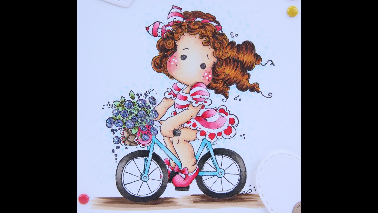 On The Road Tilda Copic Coloring Card Kit - YouTube