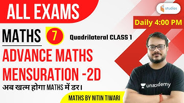 4:00 PM - All Exams | Maths By Nitin Sir | Quadrilateral Class 1 | अब खत्म होगा Maths में डर