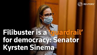 Senator Kyrsten Sinema: filibuster is a ‘guardrail’ for democracy