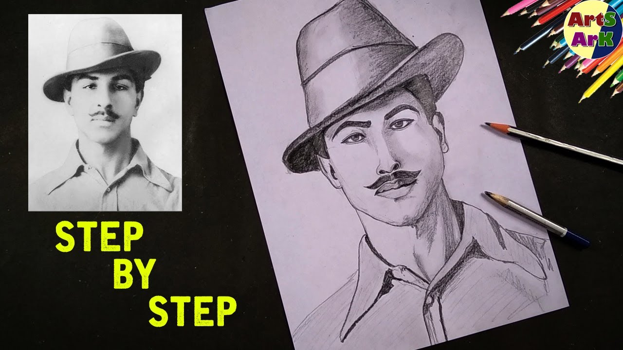Sardar Bhagat Singh Sketch  Png Download  Drawing Sketch Bhagat Singh  Transparent Png  Transparent Png Image  PNGitem