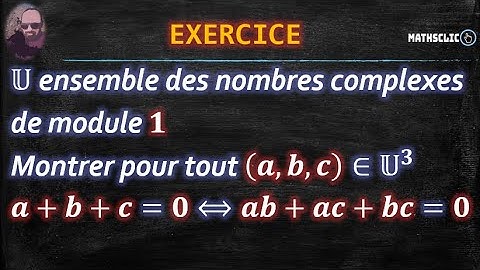 🔴MATHSCLIC EXERCICE | CALCUL SUR DES NOMBRES COMPLEXES DE MODULE 1