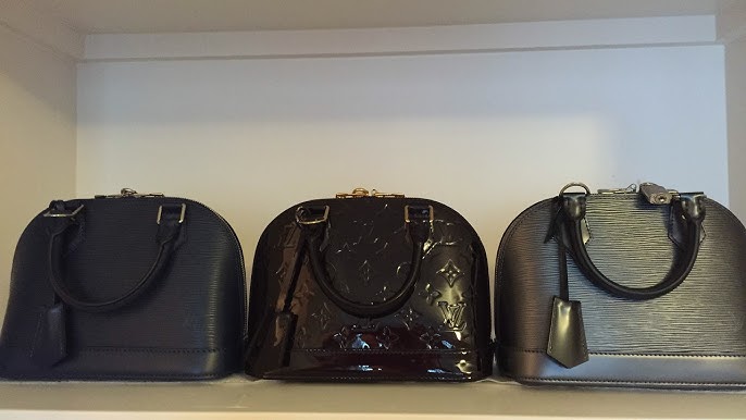 ✨Gently used alma bb epi leather handbag. As is - staining to