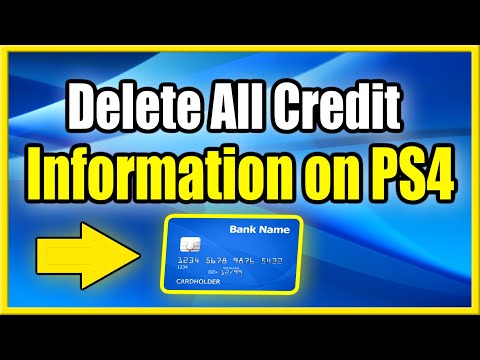 How To DELETE ALL CREDIT CARD And DEBIT CARD Information On PS4