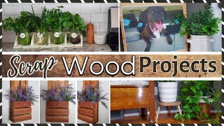 🌟SCRAP WOOD PROJECT IDEAS | TRASH TO TREASURE THRIFT FLIPS - DIY Kitchen herb holder, plant stand