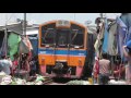 [Thai SRT]Maeklong Railway Folding Umbrella Market