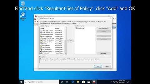 Generating Resultant Set of Policy data RSoP
