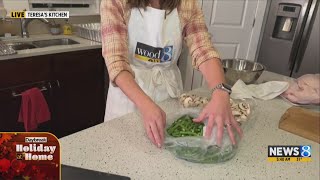 Teresa Weakley preps homemade green bean casserole