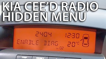 How to enter radio hidden menu in Kia Cee