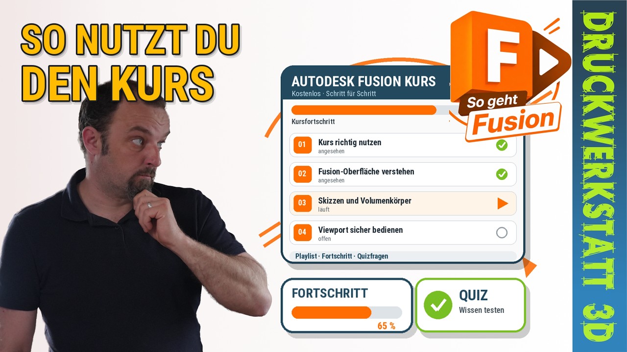 Autodesk Fusion lernen #2: So nutzt du den kostenlosen CAD-Kurs richtig