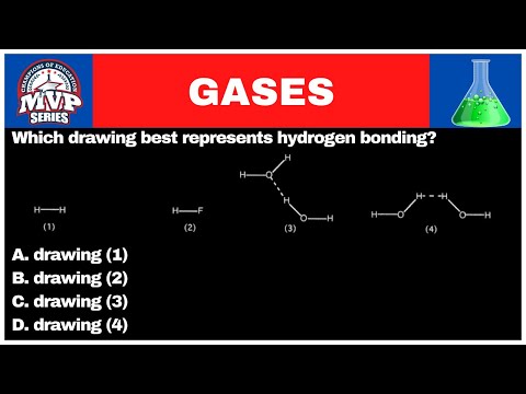 Which drawing best represents hydrogen bonding?