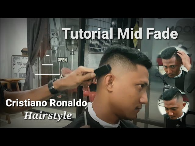 |TUTORIAL|Mid Fade Haircut|Cristiano Ronaldo| step by step.