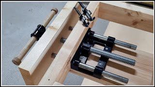 how to square drill without drill stand / bench vice installation / woodworking
