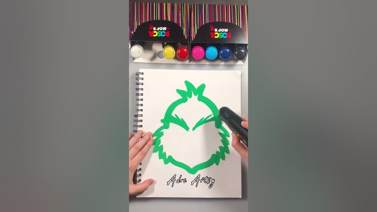 Activating my THICK Green Posca Mop'r Marker and Drawing with it