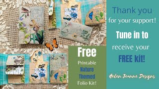 Printable Nature Themed Folio  / DIY Folio Tutorial / Free Kit No Longer Available