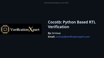 Cocotb: Python Based RTL Verification - Course Introduction