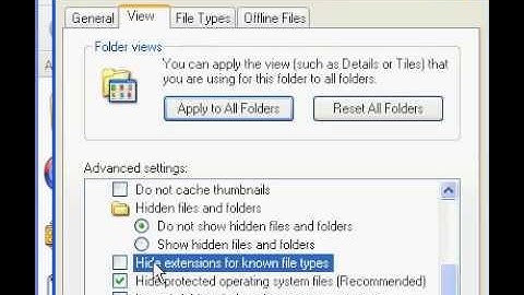 Make File Extensions Visible in Windows XP