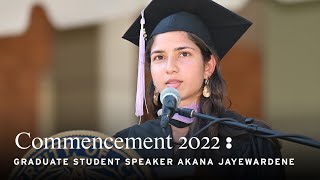 Ucla Arts Commencement 2022 Graduate Student Speaker Akana Jayewardene