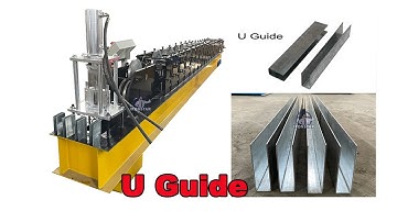 U guide rail roll forming machine machine | slide rail forming machine | shutter door track machine