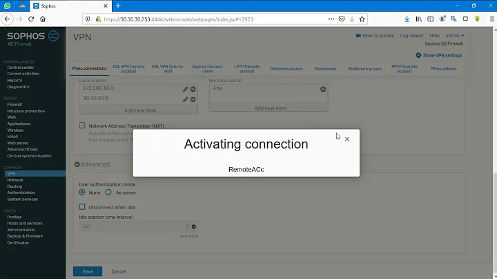 IPsec: Remote Access - Sophos XG Firewall