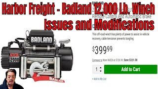 Harbor Freight 12000 LB Winch Discussion - Tips and Modifications