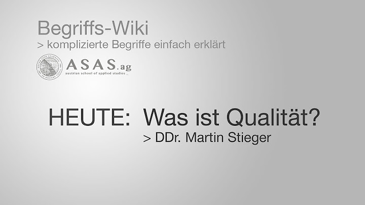 Was ist Qualität?