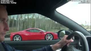 Http://www.facebook.com/gtboard ferrari 458 italia vs nissan gtr 485
hp (stock?)