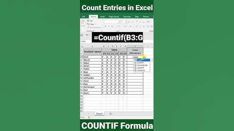 How to Use COUNTIF Formula in microsoft Excel   COUNTIF function in Excel360p #excel #vlookup #count