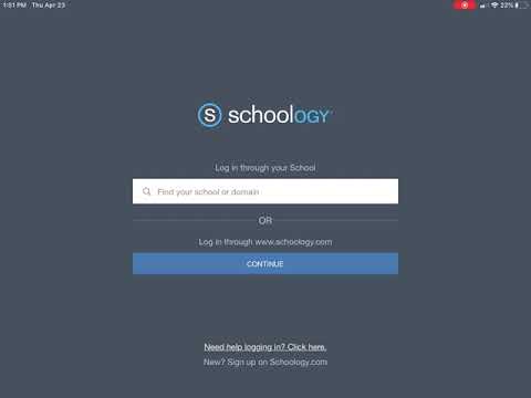 Login the Schoology App