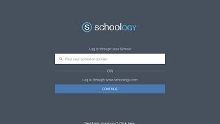 Login the Schoology App