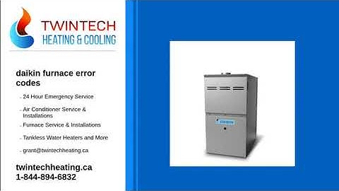 daikin furnace error codes