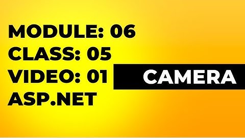 Module-06 Class-05 Video-01 ASP.NET