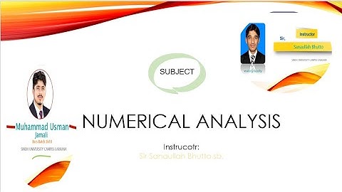Numerical Analysis Exam Video Presentation 2020