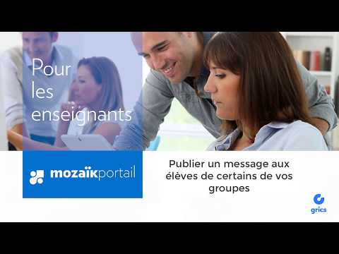 Publier un message aux élèves de certains de vos groupes