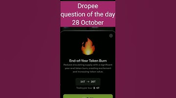 Dropee question of the day 28 October | Dropee question of the day@CryptoTechSunil