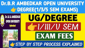 How to Pay Semester Exam Fees in DR BR Ambedkar Open University@StudentUpdates247