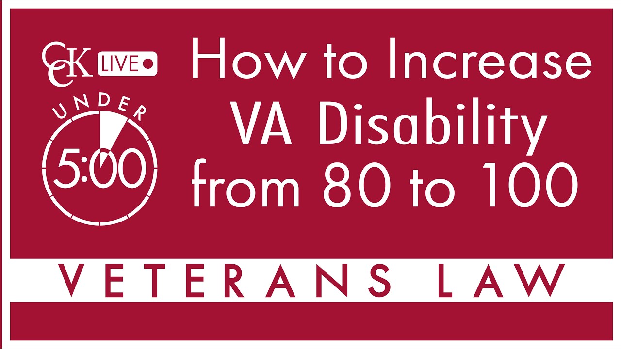 How to Increase VA Disability from 80 to 100% - YouTube