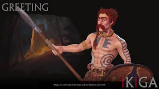 GAUL - AMBIORIX GAULISH KING ALL VOICED QUOTES & DENOUNCE CIVILIZATION VI - DLC RELEASED 25 SEP 2020