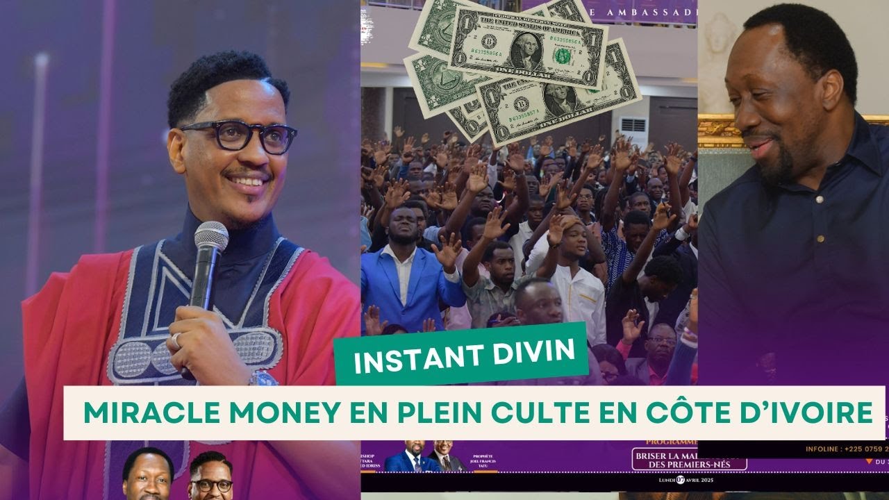 Miracle Money en Côte d’Ivoire : Un Moment Historique en Plein Culte Avec Prophète Joel Francis Tatu