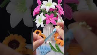 Lily flowers bouquet tutorial | pipe cleaner lily flowers gift ideas |DIY chenille stem lily flowers