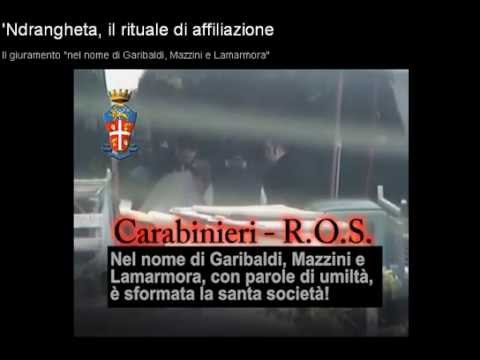 Giuramento della 'Ndrangheta in nome di Garibaldi Mazzini e Lamarmora