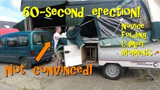 60second erection? First time raising our Conway Cruiser Folding Camper